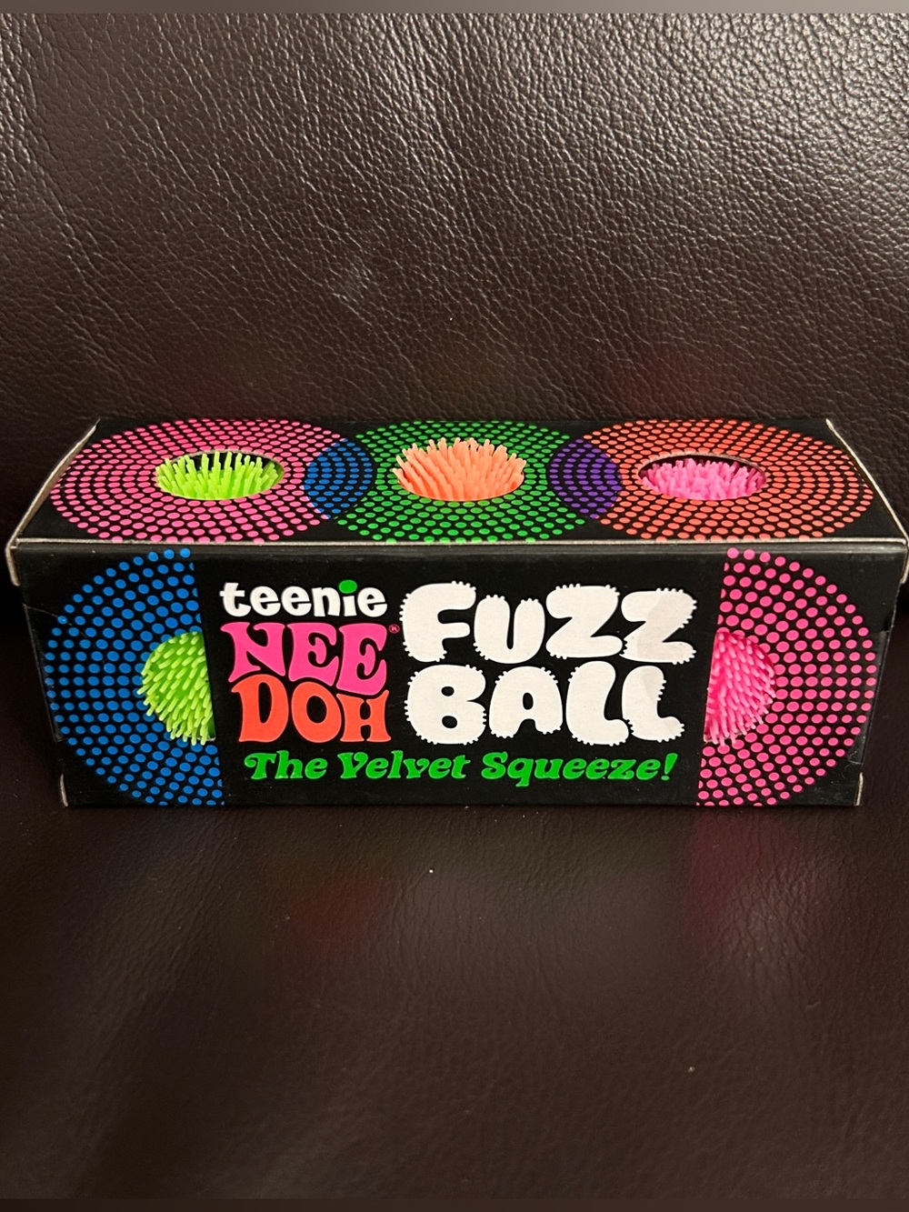 NeeDoh Teenie Fuzzballs 3PK - Pink, Orange, Green BRAND NEW